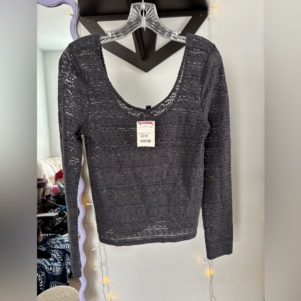T.J.Maxx Black Long Sleeve Top